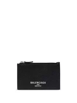 Кошелек с принтом логотипа Balenciaga, черный