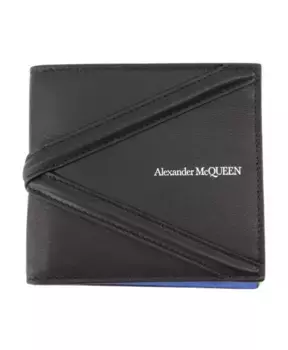 Кошелек с ремешком и клапаном Alexander Mcqueen, черный
