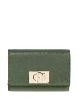 Кошелек с текстурированной застежкой Furla, зеленый