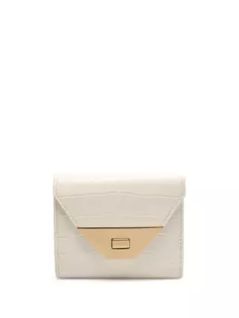 Кошелек с тиснением под кожу крокодила Bally, бежевый