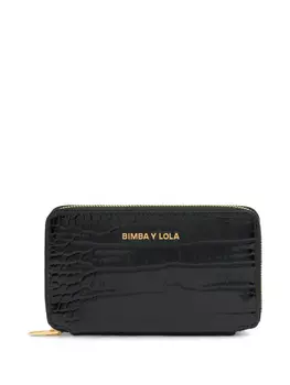 Кошелек с тиснением под кожу крокодила Bimba y Lola, черный