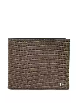 Кошелек с тиснением под кожу ящерицы TOM FORD, коричневый