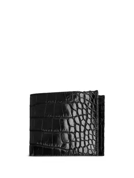 Кошелек с тиснением под крокодила Ralph Lauren Purple Label, черный