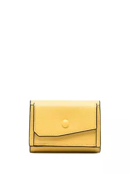 Кошелек с тиснением под крокодила Valextra, желтый