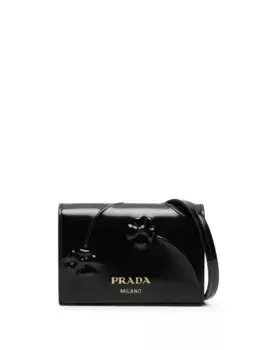 Кошелек с тиснением Prada, черный