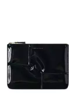 Кошелек с тисненым логотипом Comme Des Garons Wallet, черный