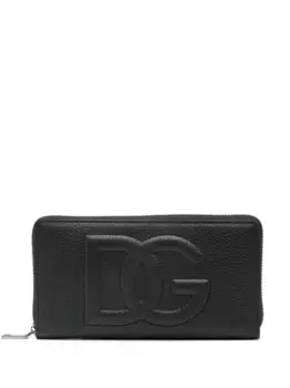 Кошелек с тисненым логотипом DOLCE & GABBANA, черный