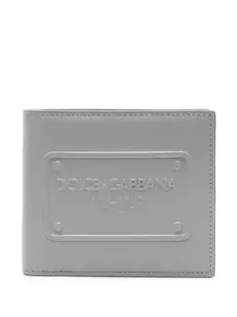 Кошелек с тисненым логотипом DOLCE & GABBANA, серый