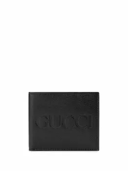 Кошелек с тисненым логотипом Gucci, черный