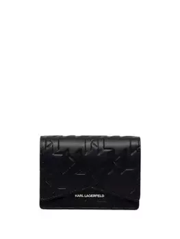 Кошелек с тисненым логотипом Карла Лагерфельда Karl Lagerfeld, черный