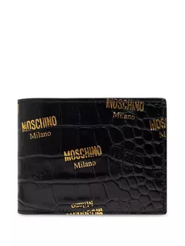 Кошелек с тисненым логотипом Moschino, черный