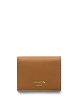 Кошелек с тисненым логотипом Prada, коричневый