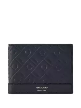 Кошелек с тисненым узором Gancini Ferragamo, синий