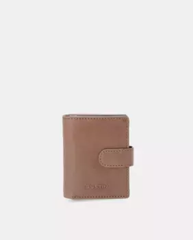 Кошелек с вертикальной спортивной кожаной сумочкой Dustin, коричневый