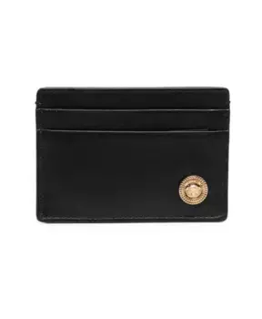 Кошелек с выгравированным логотипом Versace, черный