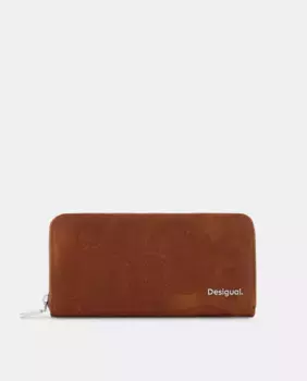 Кошелек с вышитыми цветами Desigual, цвет Camel