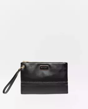Кошелек с заклепками Sfera, черный