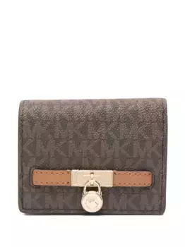 Кошелек с замком-монограммой MICHAEL KORS, коричневый