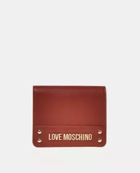 Кошелек с застежкой Love Moschino, коричневый