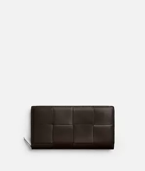Кошелек с застежкой-молнией Bottega Veneta, карамельный