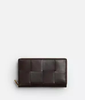 Кошелек с застежкой-молнией Bottega Veneta, карамельный