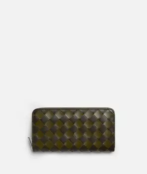 Кошелек с застежкой-молнией Intrecciato Bottega Veneta
