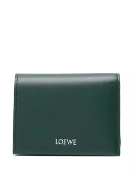 Кошелек с застежкой-молнией в три раза LOEWE, зеленый