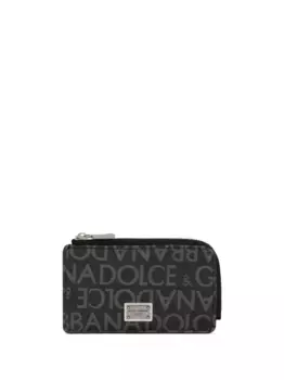 Кошелек с жаккардовым логотипом DOLCE & GABBANA, черный