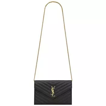 Кошелек Saint Laurent Cassandre Chain Wallet, цвет Noir