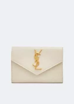 Кошелек SAINT LAURENT Cassandre envelope wallet, белый