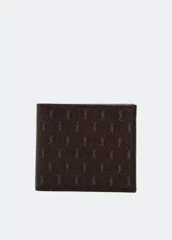 Кошелек SAINT LAURENT East West monogramme wallet, коричневый