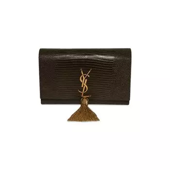 Кошелек Saint Laurent Kate Tassel Chain Wallet, цвет Dark Sea Weed