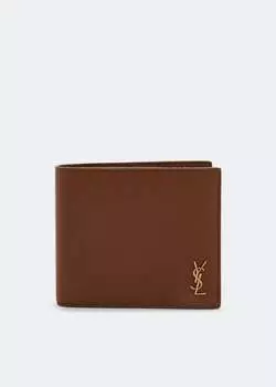 Кошелек SAINT LAURENT Monogram East/West wallet, коричневый