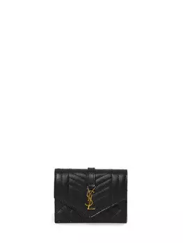 Кошелек Saint Laurent Quilted leather, черный