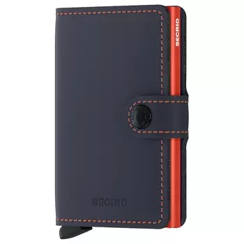 Кошелек Secrid Matte Mini RFID 6.5 см, цвет night blue-orange