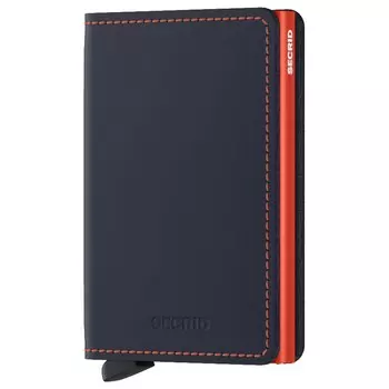 Кошелек Secrid Matte Slim RFID 6.8 см, цвет night blue-orange