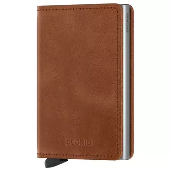 Кошелек Secrid Vintage Slim RFID 6.8 см, цвет cognac-silver