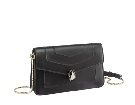 Кошелек Serpenti forever chain Bvlgari, черный