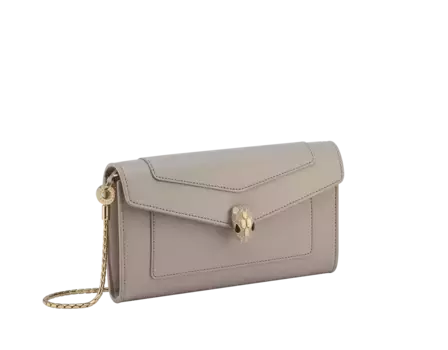 Кошелек Serpenti forever chain Bvlgari, серый