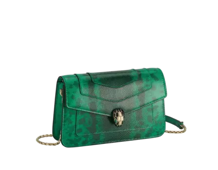 Кошелек Serpenti forever chain Bvlgari, зеленый