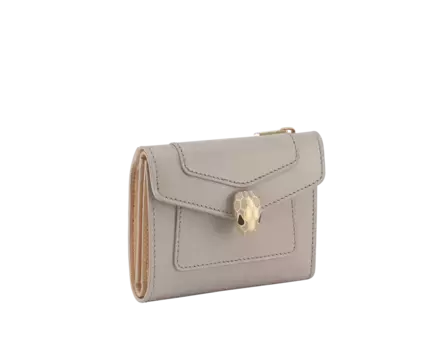 Кошелек Serpenti forever тройного сложения Bvlgari, серый