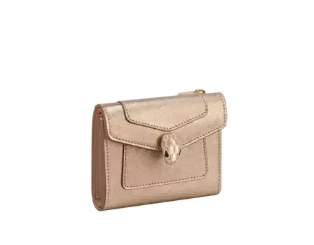 Кошелек Serpenti forever тройного сложения Bvlgari, золотой