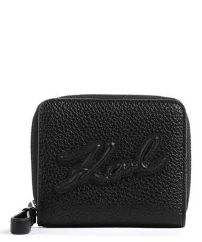 Кошелек Signature из переработанного полиуретана Karl Lagerfeld, черный