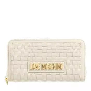 Кошелек slg woven Love Moschino, бежевый