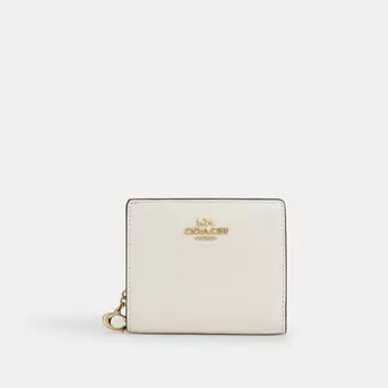 Кошелек Snap COACH, цвет gold/pearl