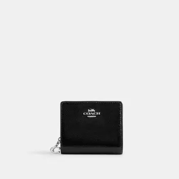 Кошелек Snap COACH, серебряный/черный