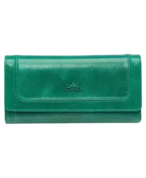 Кошелек South Beach с защитой RFID в четыре раза Mancini, зеленый