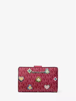 Кошелек среднего размера с фирменным логотипом Jet Set Michael Kors, красный