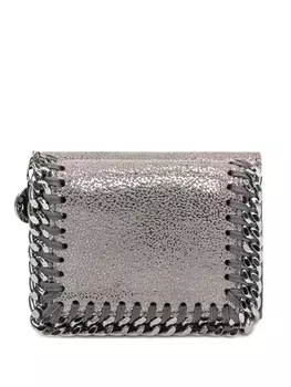Кошелек Stella McCartney Falabella с цепочной отделкой, серебряный