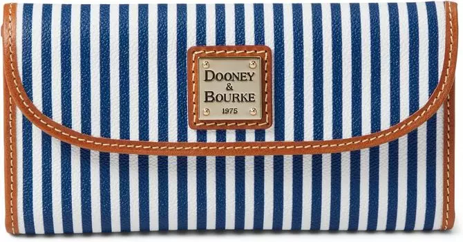 Кошелек Stripe Continental Clutch Dooney & Bourke, темно-синий